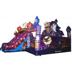 Hallowmas Bouncer Double Slide Scared Inflatable Ghost Jumping Castle With Digital Printing for sale