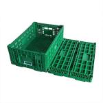 Green Collapsible Fruit Plastic Crates Portable For Home Shopping for sale