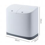 New Design Kitchen Trash Can Sorting Garbage Cans Household Dry and Wet Separation With Lid for sale