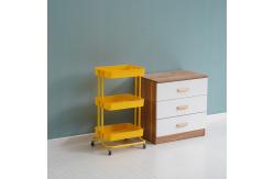 China ISO Rolling Organizer Cart 3 Tier Storage Trolley On Wheels supplier