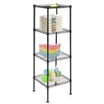 Living Room Basic 4 Tier Home Wire Shelving Units / Chrome Wire Kitchen Shelving  for sale