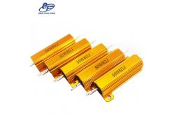 China 50w 8r Encased Wire Wound Resistor Case Golden Aluminum Shell Resistance supplier