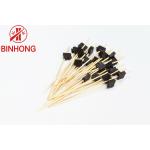 Disposable Bamboo Plain Color 6CM Cocktail Bamboo Sticks for sale