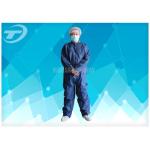 PE Coated White Disposable Coverall Suit / Disposable Protective Suits For Men S To 5XL for sale