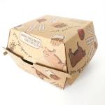 Embossing Varnishing Paper Kraft Burger Box Packaging OEM In Bulk for sale