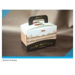 Beautiful And Attractive Cake Packaging Paper Box Packaging With Take Away Handle for sale