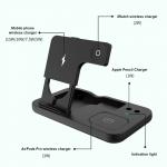 Magnetic Qi 10W Custom Wireless Charger Stand Multi Function 3 In 1