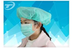 China Yellow Nurse Non Woven Clip Disposable Surgical Caps With Single Elastic supplier