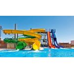8m Width Water Park Slide Trade Commercial Fiberglass Slides For Private Pools