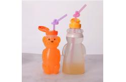 China Food Grade Plastic Beverage Bottles Squeezable 23.3oz 16 Oz Honey Bear Bottles supplier