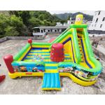 Digital Printing Minion Commercial Bouncy Castles Children Combo Slide for sale
