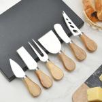 4pcs 6pcs Cheese Knives Set With Wood Handle Stainless Steel