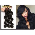6A Grade Black Virgin Human Hair Extensions Natural Wave Full Head Bundles for sale