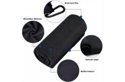 China Recycled Microfiber Waffle Weave Golf Towel Custom Logo With Hook supplier