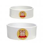 5'' 6'' Coated Ceramic Sublimation Dog Bowl Blanks Sublimation Pet Bowls for sale