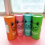 CMYK Pet Food Can Dog Cat Treat Packaging Round Composite Inner PET Plastic Jar for sale