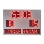 Customized Led Football Scoreboard , Portable Electronic Scoreboard White Cabinet for sale