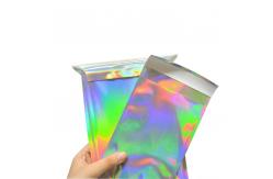 China 50um Poly Metallic Shipping Envelopes , 4.3 by 6.2in Holographic Poly Mailers supplier
