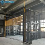 Four-fold door And Counterweight Door 5 Tons 8 m High Customized  500kg-20000kg Large Industrial Indoor Hydraulic Freight Elevetor for sale