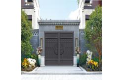 China Residential Slatted Main Aluminum Fence Gate Double Door House Swing Open supplier