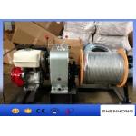 HONDA Gas Engine Wire Rope Capstan Hoist / Cable Pulling Winch For Line Construction for sale