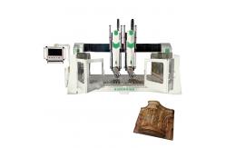 China 4 Axis CNC Stone Carving Machine Double Spindles 1500x3000mm Worktable supplier