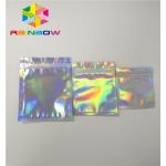 Plastic Stand Up Cosmetic Packaging Bag Hologram Zipper Packing Customized Size