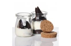 China Free Sample Heart Embossed Multifunction Glass Pudding Jars For Pudding supplier