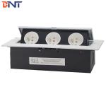 Square Corner 7mm Surface Thickness Desk Flip Up Power Data Socket  No MOQ for sale