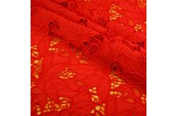 China Beautiful Leaf Guipure Embroidery Tulle Lace Fabric 135cm Width supplier