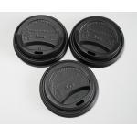 73mm Hot Cup Black Disposable PLA Lids Restaurants for sale