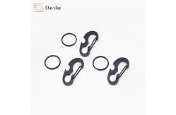 China Metal Bottle Opener Carabiner , Keychain Spring Hook Hiking D Shaped Buckle supplier