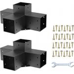 Steel Arbours Woodworks 4-Way Right Angle Corner Bracket for DIY Elevated Pergola Stand for sale