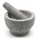 Granite Stone Mortar And Pestle Set Herb Spice Press Crusher Stone Pound Bowl for sale