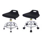 Black Polyurethane PU Leather Seat Esd Cleanroom Chair Student Laboratory Antistatic Swivel Office for sale