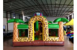 China Savanna Slide Inflatable Bounce House , Amusement Park Inflatable Bouncy Castle supplier