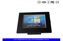 China Matt Black Ipad Kiosk Stand Unimpeded Tablet Kiosk Enclosure For Samsung supplier