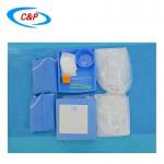 Blue SMS Nonwoven Angiography Drape Pack With Waterproof Protection for sale