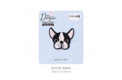 China Playful Frenchie Iron-On Patch - Custom Pet Lover Gift with Velvety Embroidery supplier