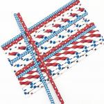 Colorful Spoon Milkshake Paper Drinking Straws 197mm Length
