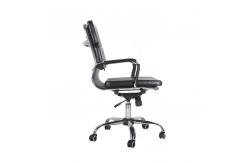 China Middle Back Modern Manager Office Chairs Black Coating Sled Frame supplier