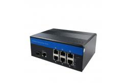 China 6RJ45 Ports Manageable Poe Switch ,  Rugged Network Switch 100m POE Distance supplier