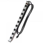 9 Ft Grounded Extension Cord Power Bar 9 Outlet With Integrated 15Amp Circuit Breaker for sale