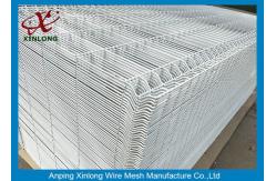 China 1800*2000mm 3D Wire Mesh Fence White Powders Sprayed Coating Mesh Fence supplier