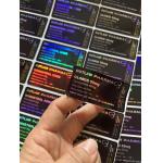 China Clomid 50mg Customized Plastic Bottle Labels , Vial Labels With Black Background Laser Words Printing manufacturer