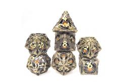 China Bulk Polyhedral Dice Hand Pouring Set Lightweight Polished RPG Dice Set supplier