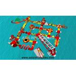 Customized Red Floating Inflatable Sea Park Inflatable Water Island