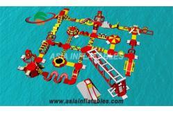 China Customized Red Floating Inflatable Sea Park Inflatable Water Island supplier