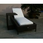 Folding Beach Lounge Chair , Outdoor Garden Wicker Chaise Lounge for sale