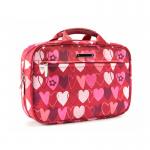 Vintage Heart Printed Travel Wash Hanging Toiletry Bag for sale